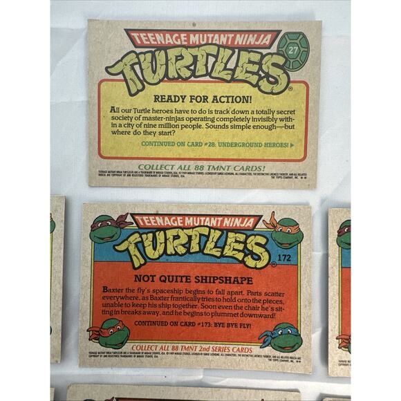 Lot Of 7 Topps 1989 2nd Series Collectable Cards Teenage Mutant Ninja Turtles - Picture 7 of 8